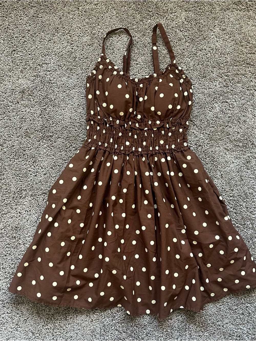 Abercrombie & Fitch Brown Polka Dot Mini Dress